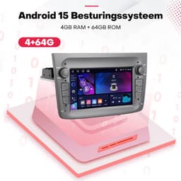 Boscer Android 15 Autoradio - Geschikt voor Alfa Romeo Mito (2008-2018) - 4+64GB - 8.2 inch HD IPS Touchscreen - Draadloze Apple CarPlay & Android Auto - GPS Navigatie - WIFI, Bluetooth, USB & MP5 - Microfoon & AHD Achteruitrijcamera — thumbnail 5