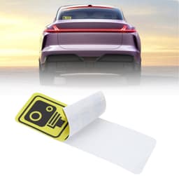 Dailygoods - Dailygoody - Dashcam Waarschuwingsstickers - Verbeterde Veiligheid - Geel - PVC - 10 Stuks - Geschikt voor Auto - 89x28 mm — thumbnail 2