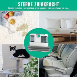 Zyrex® Vlekkenreiniger - Vlekkenreinigers - Tapijtreiniger Machine - Vlekkenreiniger Bank - Wit - 20cm x 39cm x 30cm — thumbnail 2