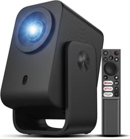 Beamer met Google TV – Full HD Projector – 4K Ondersteuning – Dolby Audio – Auto Focus & Keystone – Draagbaar – HDR10 – HDMI & USB – Thuisbioscoop — thumbnail 1