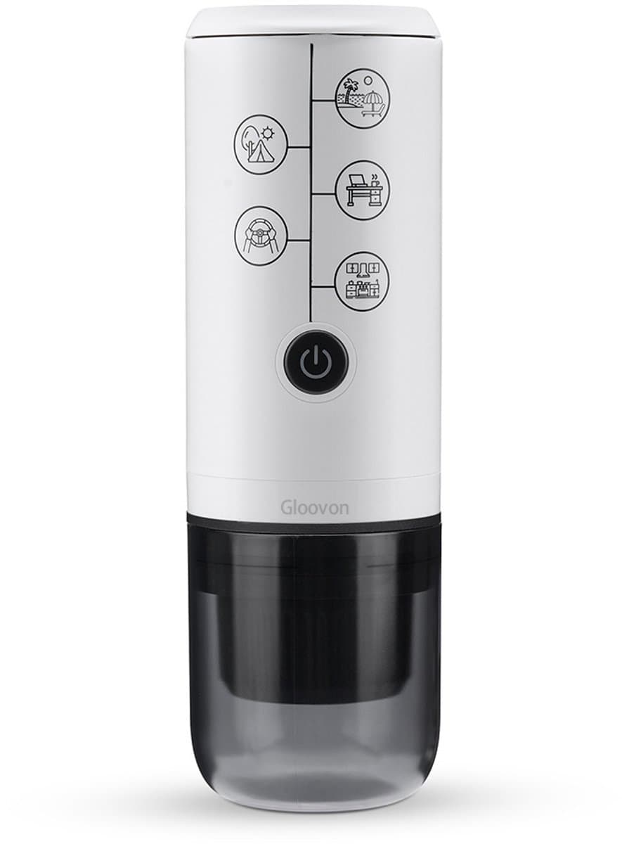 Gloovon® 3-in-1 Draagbare Espressomachine - Nespresso, Dolce Gusto & Koffiepoeder - 17 Bar - USB-C Oplaadbaar - Ideaal voor Auto, Camping & Reizen - Wit — afbeelding 1