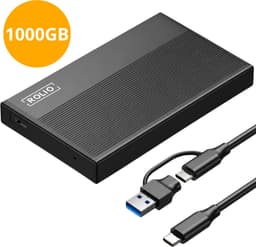 Rolio Externe Harde Schijf Pro - USB 3.1 en USB C - 1Gbps snelheid - 1TB Opslag — thumbnail 1