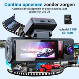 Dashcam voor Auto - Dual - Camerabewaking - Full HD - Zwart — thumbnail 4