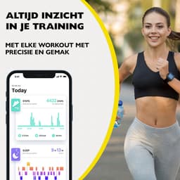 Zoluko Smartwatch voor Mannen & Vrouwen - Incl. Reserve Armbandje, Screenprotector en E-book - Sporthorloge met Fitness Tracker – Stappenteller Horloge – Fitness Watch – Zwart — thumbnail 3