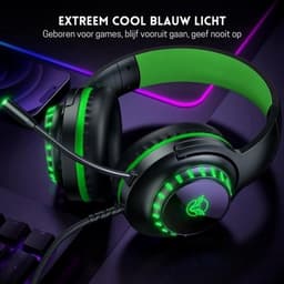 StayPowered Gaming Headset - Ultiem Geluid & Comfort - Noise Cancelling Microfoon - Surround Sound - Multi-platform Compatibel - Plug & Play - Ergonomisch Design - LED Verlichting - Zwart/Groen - Levering Sneller dan Aangegeven! — thumbnail 2