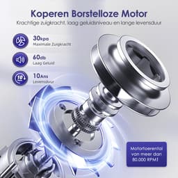 Elekiatech Steelstofzuiger - Steelstofzuiger Draadloos - LED Touchscreen - Batterijduur tot 50 minuten - 1,5L Stofreservoir - Voor Tapijt, Harde Vloeren & Dierenhaar - Paars — thumbnail 2