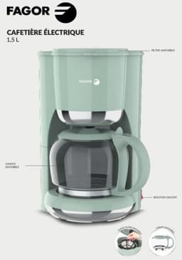 Filterkoffiezetapparaat - FAGOR - FG1560 - 1,5 L - 12 kopjes - Warm houden — thumbnail 5
