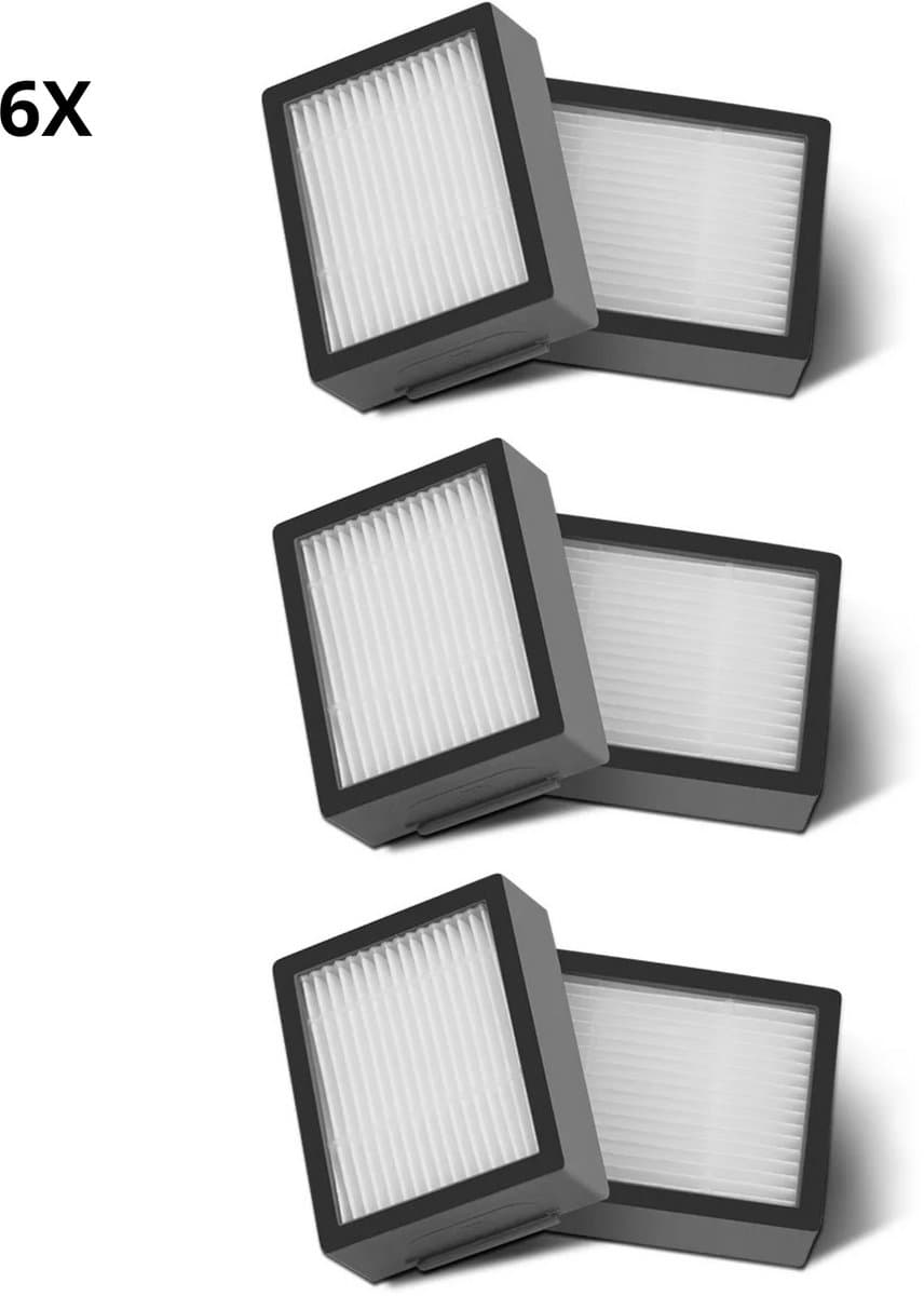 Bramokava® 6x HEPA Filter – Geschikt voor iRobot Roomba i1 i3 i3+ i4 i4+ i5 i5+ i6 i6+ i7 i7+ i8 i8+ e5 e6 e7 – Niet voor Dweilfunctie Combo j7+ j9+ — afbeelding 1
