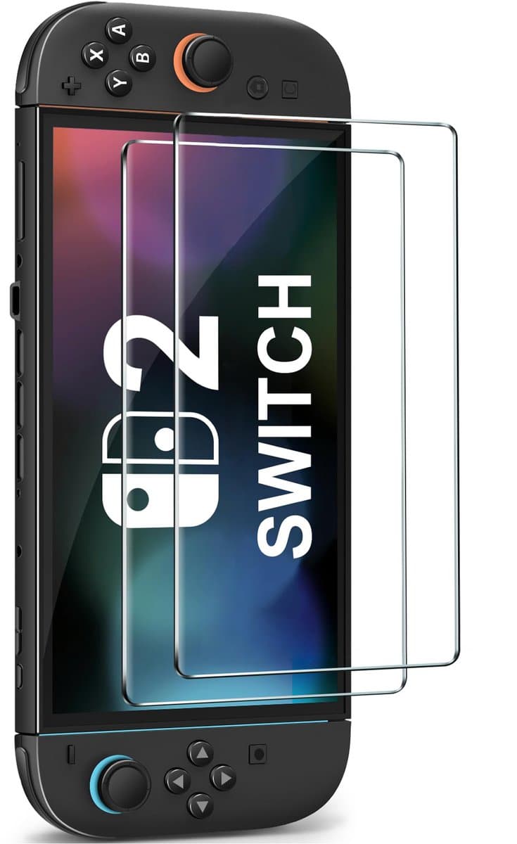 YONO Screen Protector Set – Geschikt voor Nintendo Switch 2 – Gehard Glas 2 Stuks – 9H Hardheid, Krast Niet en Bubbelvrij — afbeelding 1