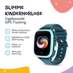 LEROYS - GPS Horloge Kind - Kinder Smartwatch - Android en iOS - Blauw - Incl. Simkaart — thumbnail 2