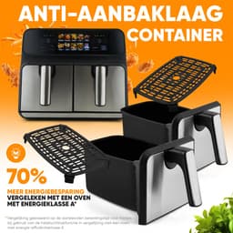 ProfiCook FR 1287 H - Dubbele Heteluchtfriteuse - 2 x 4 Liter - Met kleurendisplay - Touchscreen - 9 Programma's - 2 onafhankelijke kookzones — thumbnail 3