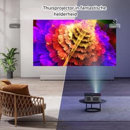 Elementkey BeamBurst – 8K LED - 5G WiFi - High End Beamer Projector – 700 ANSI Lumen – Bluetooth 5.1 - Home Theater - 40-300 Inch – Android System - Zilver — thumbnail 4