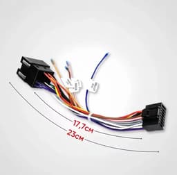 Isokabel voor Carplay android autoradio | Iso connector | Navigatie stekker aansluitkabel | Universeel radio adapter aansluiting | 16 pin adaptor | Carplay navigatie kabelset | Peugeot, fiat, volkswagen, seat, scoda, hyundai, kia, ford, opel, enz. — thumbnail 1