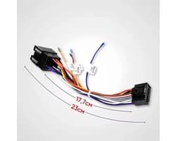 Isokabel voor Carplay android autoradio | Iso connector | Navigatie stekker aansluitkabel | Universeel radio adapter aansluiting | 16 pin adaptor | Carplay navigatie kabelset | Peugeot, fiat, volkswagen, seat, scoda, hyundai, kia, ford, opel, enz.