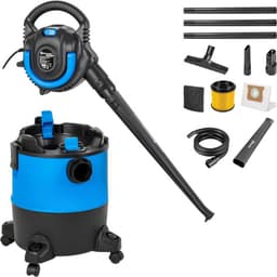 Tapijtreiniger - Tapijtwassers - Nat-Droogstofzuigers - Multifunctionele Stofzuiger - met Accessoires - 3 Wisselfilters - Blaasfunctie - voor Huis - Garage - Auto - Tapijt - 1200W - 23L - 240V - Blauw — thumbnail 1