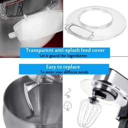 Royal Swiss Keukenmachine - 10 Liter Keukenrobot XL - Multifunctioneel keuken robot - Krachtig 2000W Foodprocessor - Keukenmixer - RVS — thumbnail 3