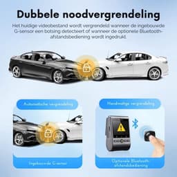 Thuys – Dual Dashcam – Voor Auto 1080p – Voor en Achter Camera – Auto Camera – G-Sensor – App Bediening – Parkeermodus — thumbnail 5