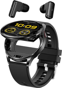 WizBay Premium Select® 2-in-1 Sport Smartwatch met Verborgen Oordopjes - 1,39 Inch - Bluetooth Bellen - Hartslag Bloeddruk Zuurstof - AI Voice - MP3 - IP67 - Zwart — thumbnail 1