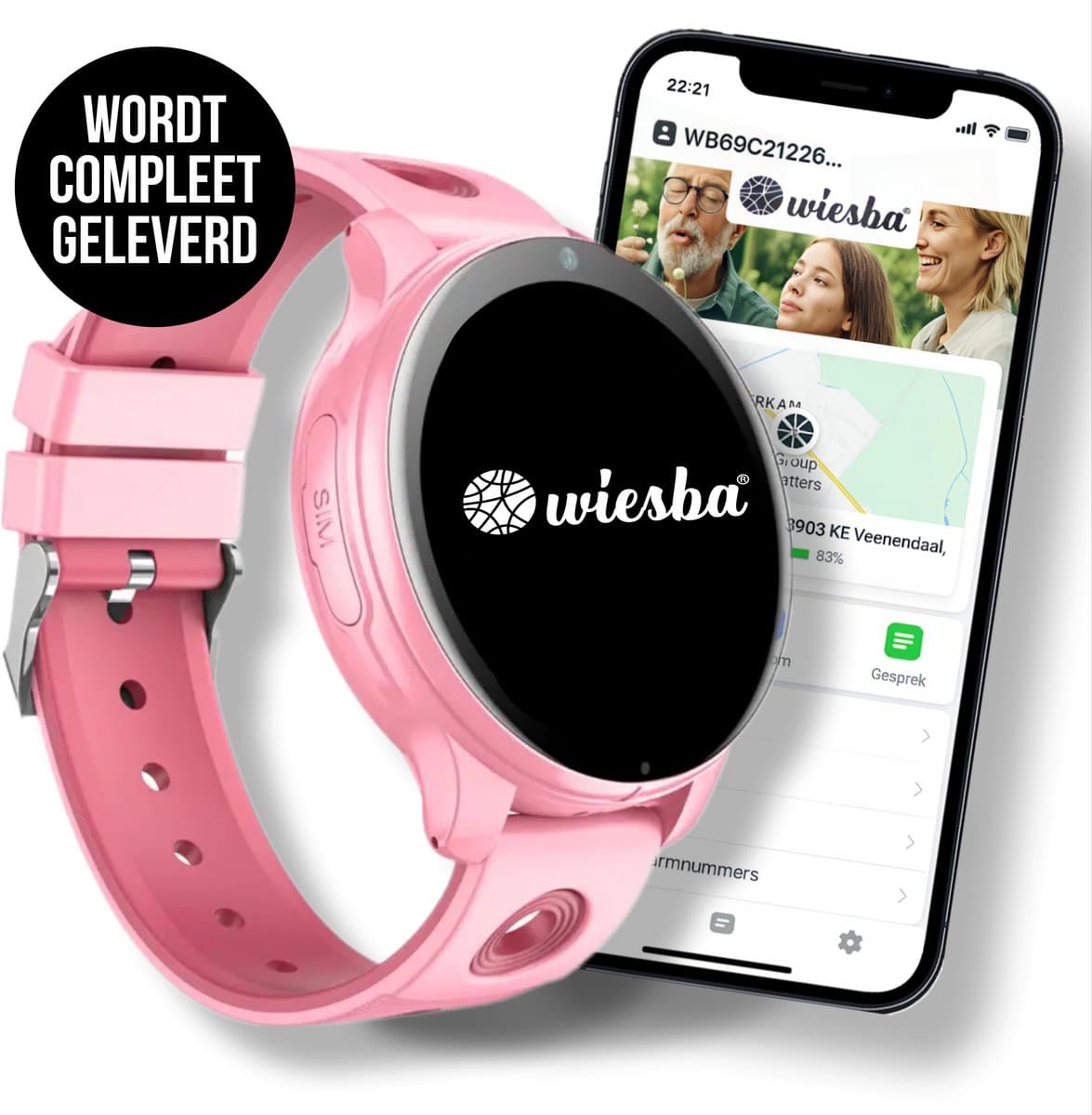 Wiesba WB56 - GPS horloge kind | 4G kinder smartwatch | Wiesba WB56 | Kinderhorloge met GPS | SOS horloge kind | Videobellen horloge kind | GPS tracker horloge kinderen | Smartwatch kinderen waterproof | Kinderhorloge schoolmodus — afbeelding 1