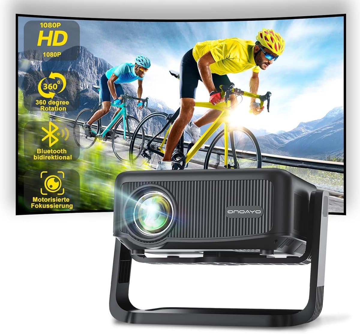 Mini beamer - Projector - Beamerscherm - Projectiescherm - Outdoor & Indoor Projector - — afbeelding 1