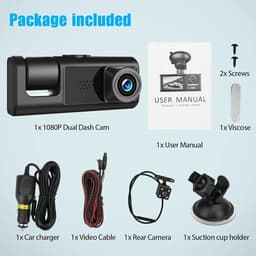 Dual Dashcam - Dashcam voor Auto - Dashcams - Zwart — thumbnail 3