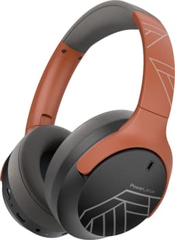 PowerLocus Boom - Koptelefoon Bluetooth - 60 uur batterijduur – Over Ear Koptelefoon Draadloos – 4 EQ-modi - Met Microfoon - Oranje/Grijs — thumbnail 1