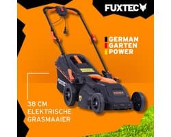 FUXTEC Grasmaaier Elektrisch met Kabel FX-RME38 - 38cm met 40L Grasopvangbak - slechts 12kg - Maaihoogte 20-70mm - 1600Watt & 220V