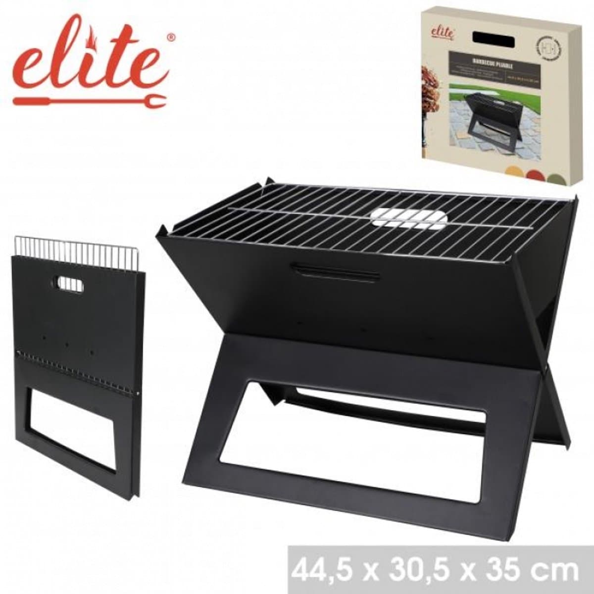 "ELITE" OPVOUWBARE BARBECUE 44,5X30,5XH35CM — afbeelding 1