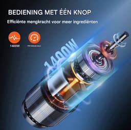 Groentesnijder - Hakmolen- 1400W Elektrische Fruitsnijder - RVS Multisnijder Keukenapparaat — thumbnail 4
