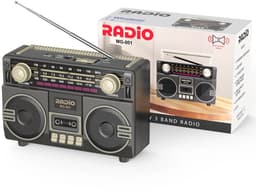 Vintage Radio - Multifunctionele Draagbare Retro Radio - USB-opladen - Met TF-kaartspeler En AUX, AM/FM/SW-banden - Geschikt Voor Ouderen En Familiebijeenkomsten — thumbnail 1
