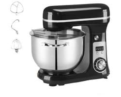 Stemily Keukenmachine - Deegmachine - Keukenmixer - 1200W - RVS Mengkom (6L) - Keukenrobot - Garde, Deeghaak en Menghaak
