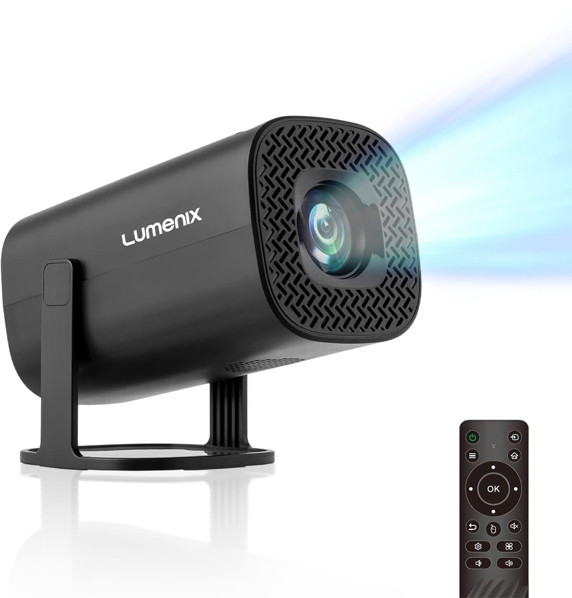Lumenix® S2 - Mini Beamer 2025 - Alles-in-één Smart TV Projector - 4K Ultra HD & Voor iOS & Android - Zwart — afbeelding 1
