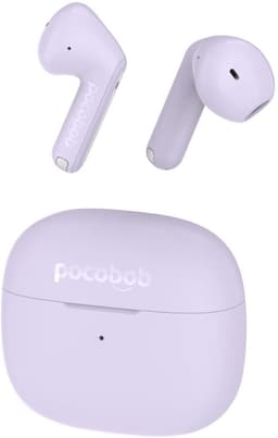 pocobob® GO 2 - draadloze oordopjes - Light Purple oordopjes - Semi in-ear - Met ENC microfoon - Half in-ear Bluetooth oortjes — thumbnail 4