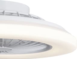 QAZQA clemo - Stille LED Plafondventilator met Verlichting | Lamp en Afstandsbediening - 1 lichts - Ø 48.5 cm - Wit - Woonkamer | Slaapkamer | Keuken — thumbnail 3
