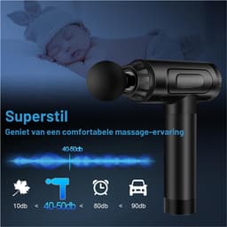 Zavira® Massage gun - Pistool - Theragun - Draadloos - Zwart — thumbnail 2
