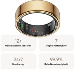 Focus® S1 Smart Ring - Rose gold - Maat 12 - Hartslag - Menstruatiecyclus - Slaap Monitor - Slimme Ring - Sport Prestatie - Stappenteller -IP68 Waterdicht - O2 Meting - Dames - Heren - Wearables - Oplaad Case - beschermring — thumbnail 3