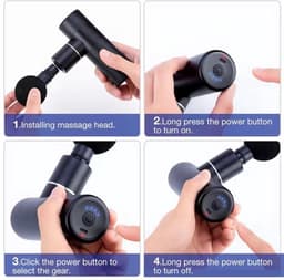 Massagegun zwart - Massage gun mini - reisversie - massagegun zwart — thumbnail 4