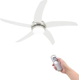 vidaXL Plafondventilator met lamp 128 cm wit — thumbnail 1
