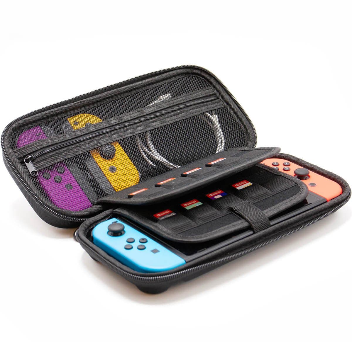 George Napoli Case geschikt voor Nintendo Switch - Met opbergvak voor 20 games - Hoes geschikt voor Nintendo Switch - Accessoires geschikt voor Nintendo Switch - Zwart — afbeelding 1