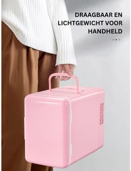 Minibar - Mini Koelkast Glazen Deur - Drankenkoelkast - Flessenkoelkast - 6L - Roze — thumbnail 5