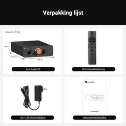 Fosi Audio P4 - Mini Voorversterker met 3 RCA-ingangen - Preamp voor Versterkers/Actieve Subwoofers/Luidsprekers — thumbnail 2