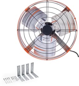 Gevelventilator - 15 inch zolderafzuigventilator in fel oranje met regelbare thermostaat en buitenrooster. 1650 CFM huisventilator om tot 2360 vierkante voet te koelen. — thumbnail 5