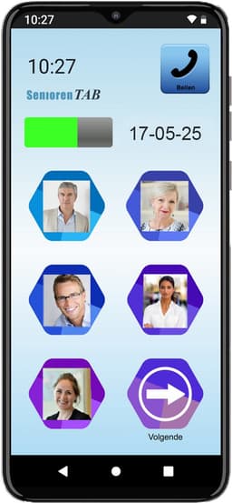 SeniorenTAB Easy Smartphone Voordeelpakket – Eenvoudige Senioren Smartphone – 64GB – Bellen en Beeldbellen via Foto's – Inclusief Beschermhoes — thumbnail 2