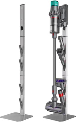 LotaHome - Vloerstandaard voor Steelstofzuiger – Oplaadstation - Stofzuigerstandaard voor Dyson – Stabiele Metalen Vloersteun voor Stofzuiger – Ruimte voor Draadloze Stofzuigeropzetstukken en Accessoires – Dyson Handheld – Ophangsysteem - Zilver — thumbnail 1