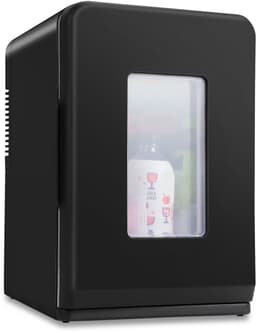 Mobiele Mini koelkast - 15 Liter - Koelen & Verwarmingsfunctie - AC DC 220-240V/12V Auto Aansluiting - 2 in 1 Draagbaar - Zwarte Glazen Deur - Mini Beauty Fridge - Skincare, Medicijnen, Eten, Drinken — thumbnail 1