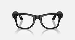 Ray-Ban: Meta Wayfarer - Clear to G15 Green Transitions - Matte Black — thumbnail 1