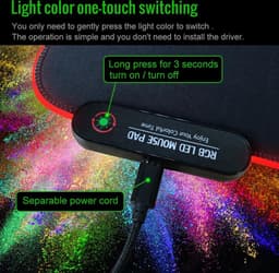 Gaming Muismat XXL - RGB LED Verlichting - Anti-Slip — thumbnail 2