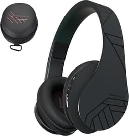 PowerLocus P2 - Draadloze Over-Ear Koptelefoon Inklapbaar - Bluetooth Hoofdtelefoon - Met microfoon – Headphone - Micro SD mode – Incl. Carry Case - Zwart — thumbnail 1