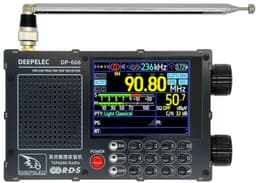 DEEPELEC DP-666 Wereldontvanger - TEF6686 DSP Radio - FM/LW/MW/SW Kortegolf met RDS - Oplaadbare 5000 mAh accu - Zwart — thumbnail 1