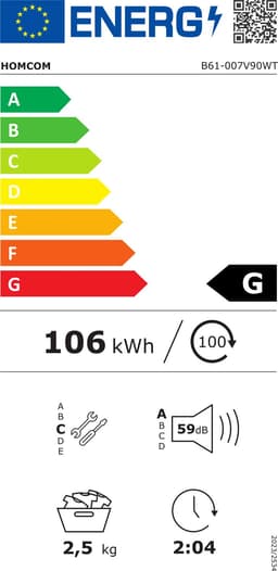 NordHaus Mini Wasdroger - 2,5 kg - 850W - Wit - Wandmontage/Staand — thumbnail 2